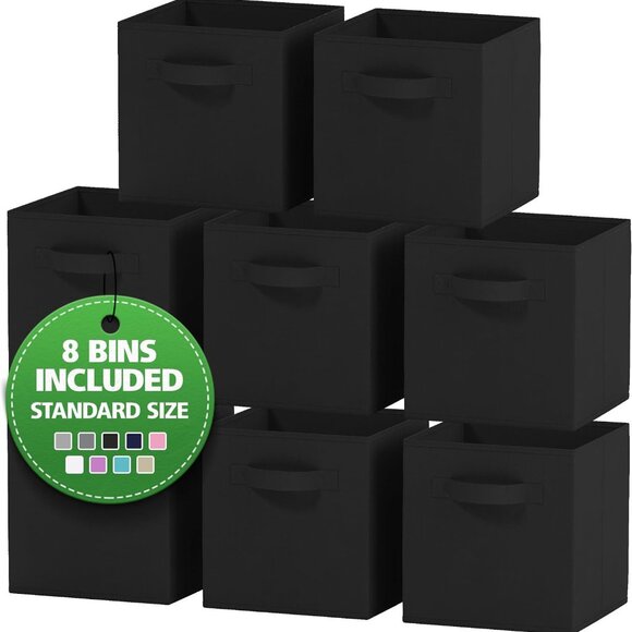 Versatile Foldable Storage Bins - 8 Stylish Baskets for Effortless Organization